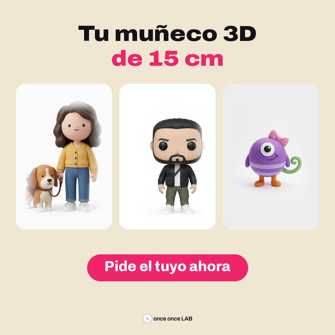 Muñeco 3D de 15 cm: pide el tuyo ahora