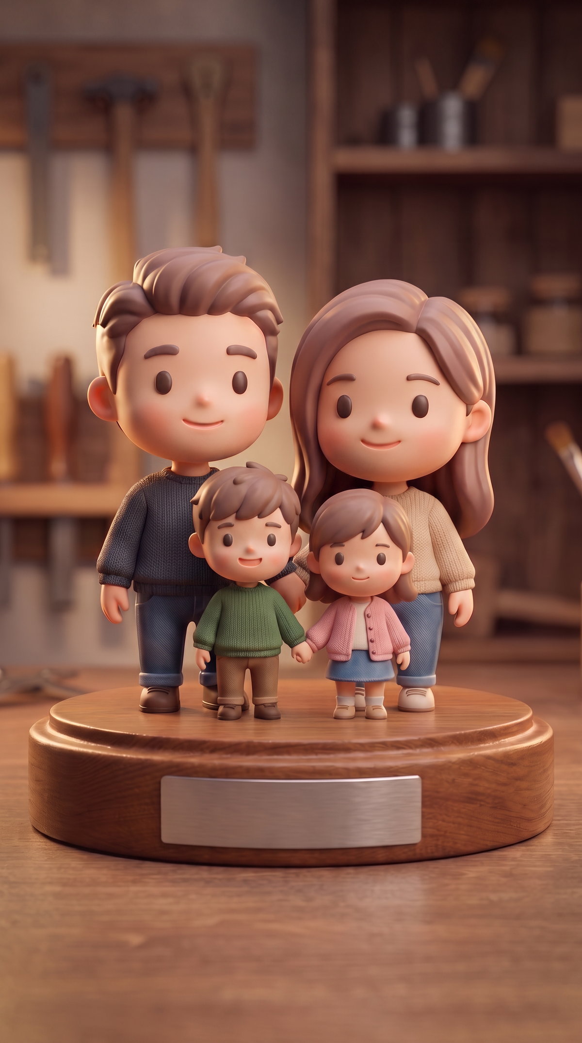 Mini Figura Personalizada de tu Familia - Recuerdo desde tu Foto — vista 1 | once once LAB