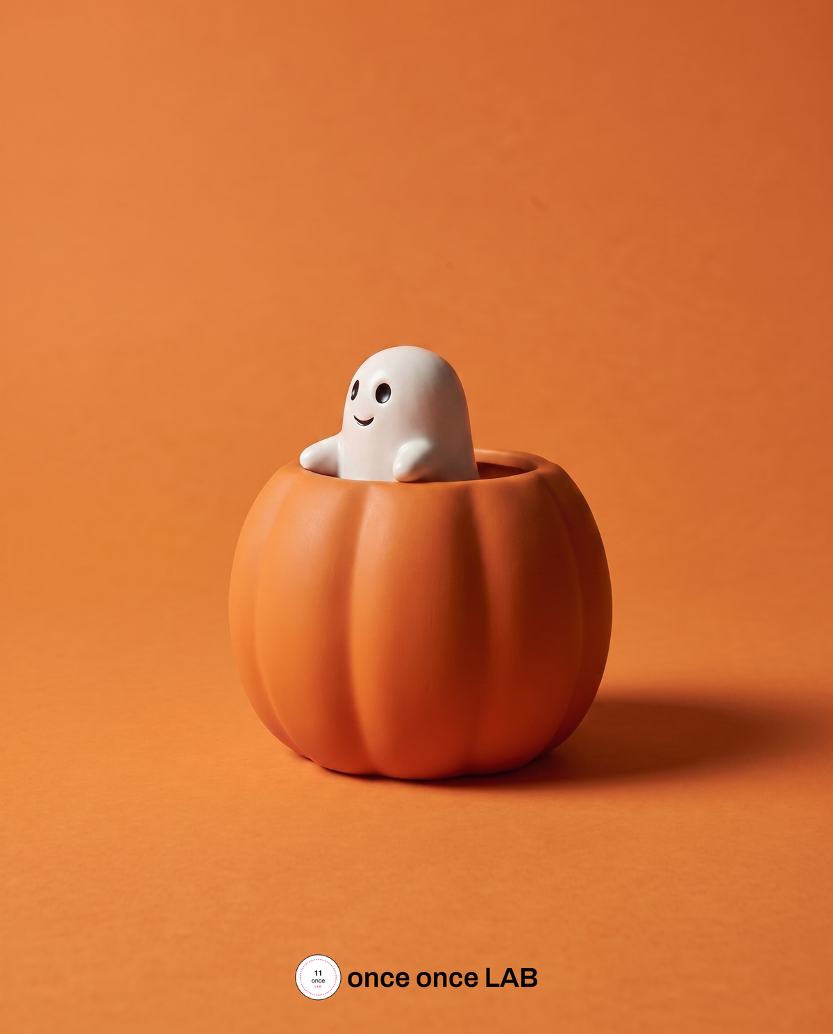 Calabaza Fantasma — Contenedor Decorativo de Halloween — vista 2 | once once LAB
