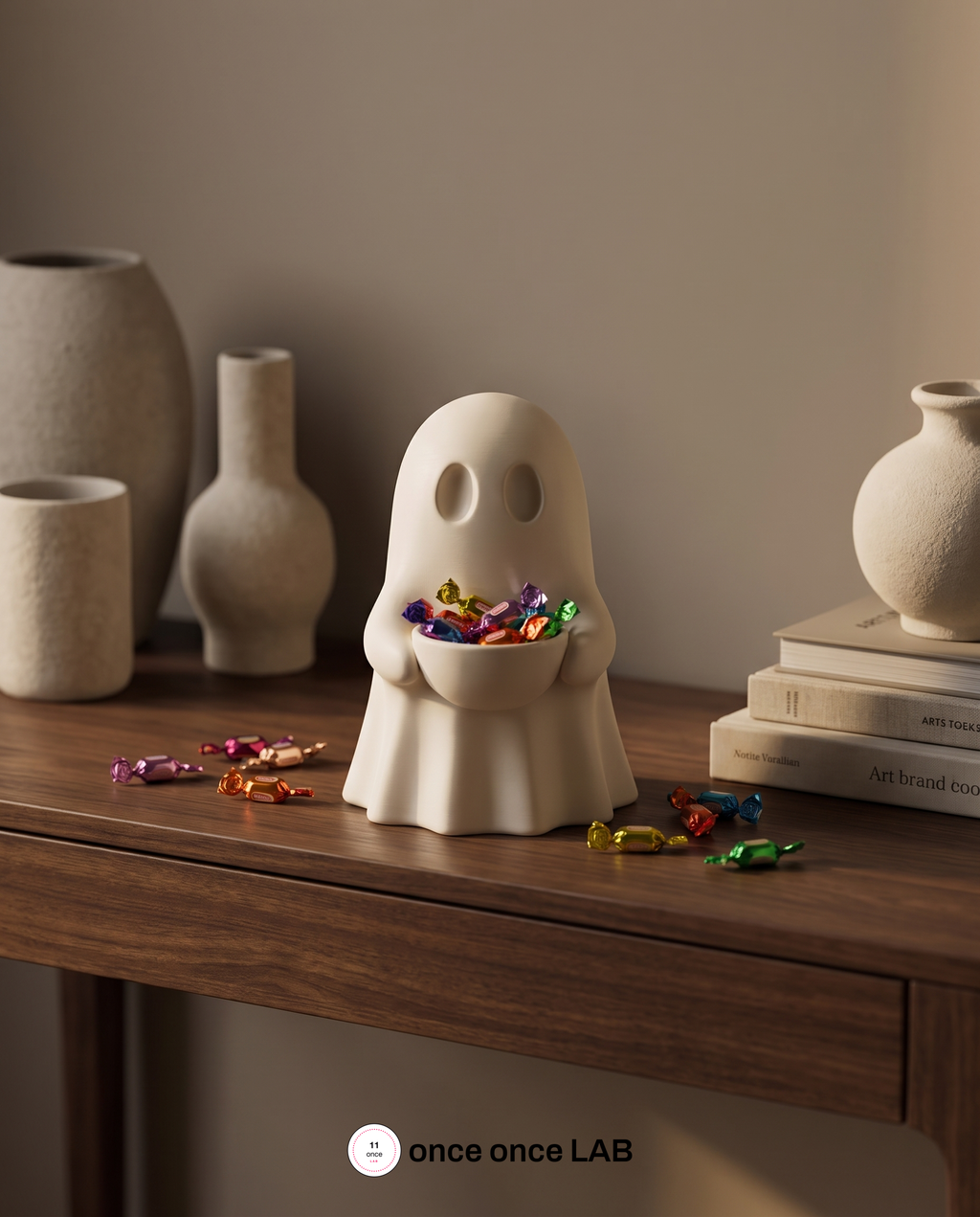 Fantasma Dulcero — Bowl Decorativo de Halloween — vista 4 | once once LAB