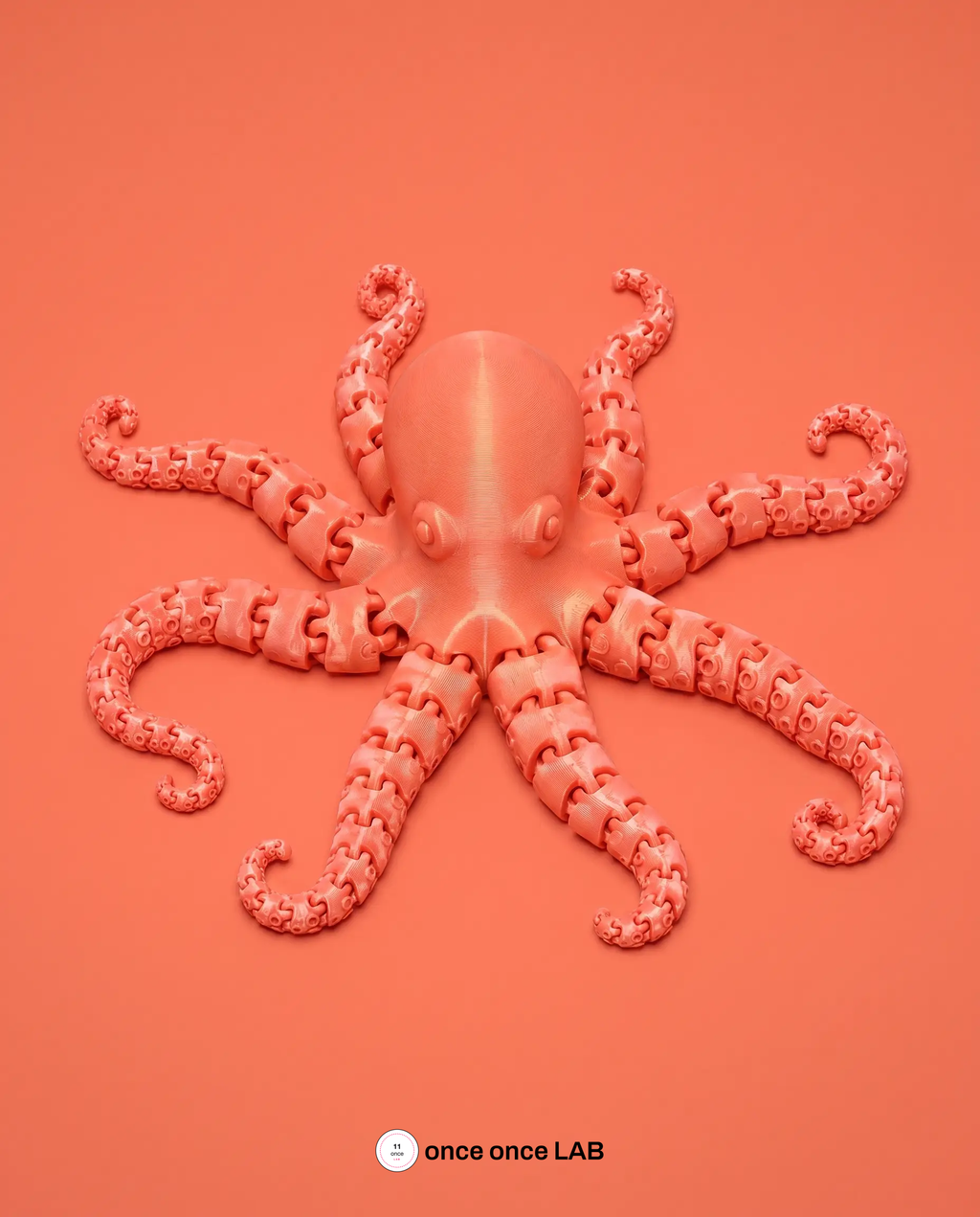 Pulpo Articulado Flexible 21 cm Antiestres Coleccionable — vista 2 | once once LAB