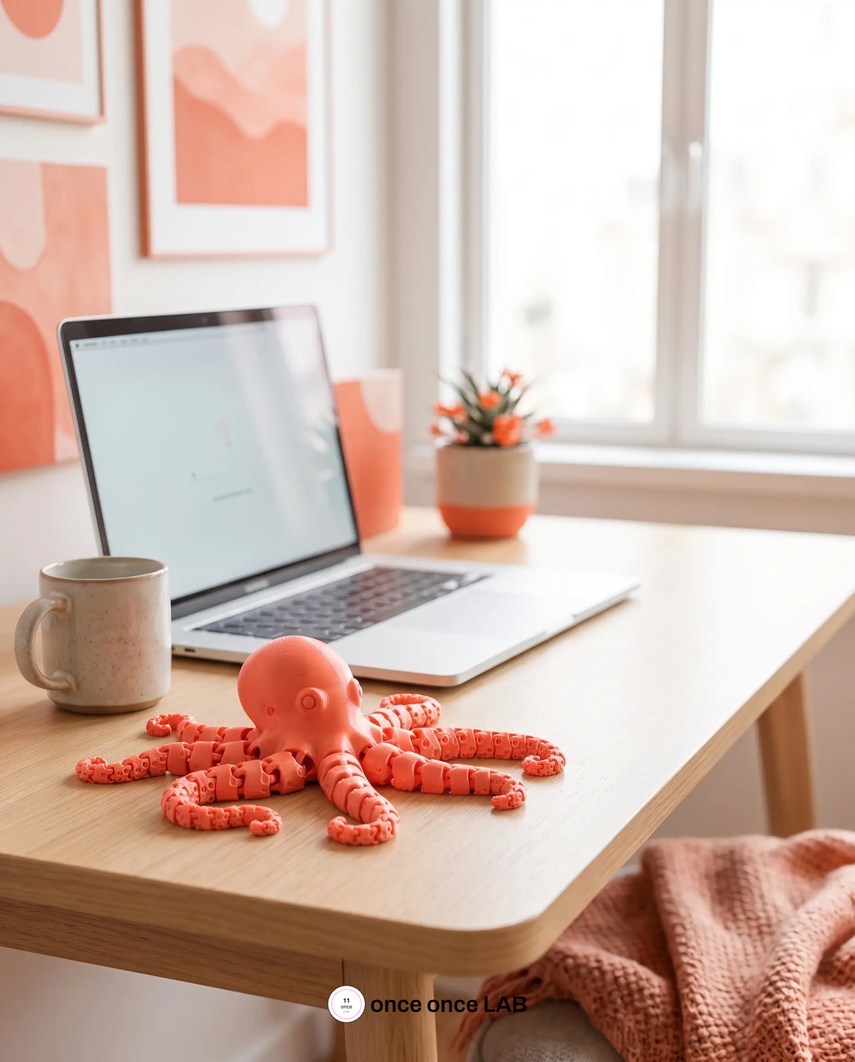 Pulpo Articulado Flexible 21 cm Antiestres Coleccionable — vista 4 | once once LAB