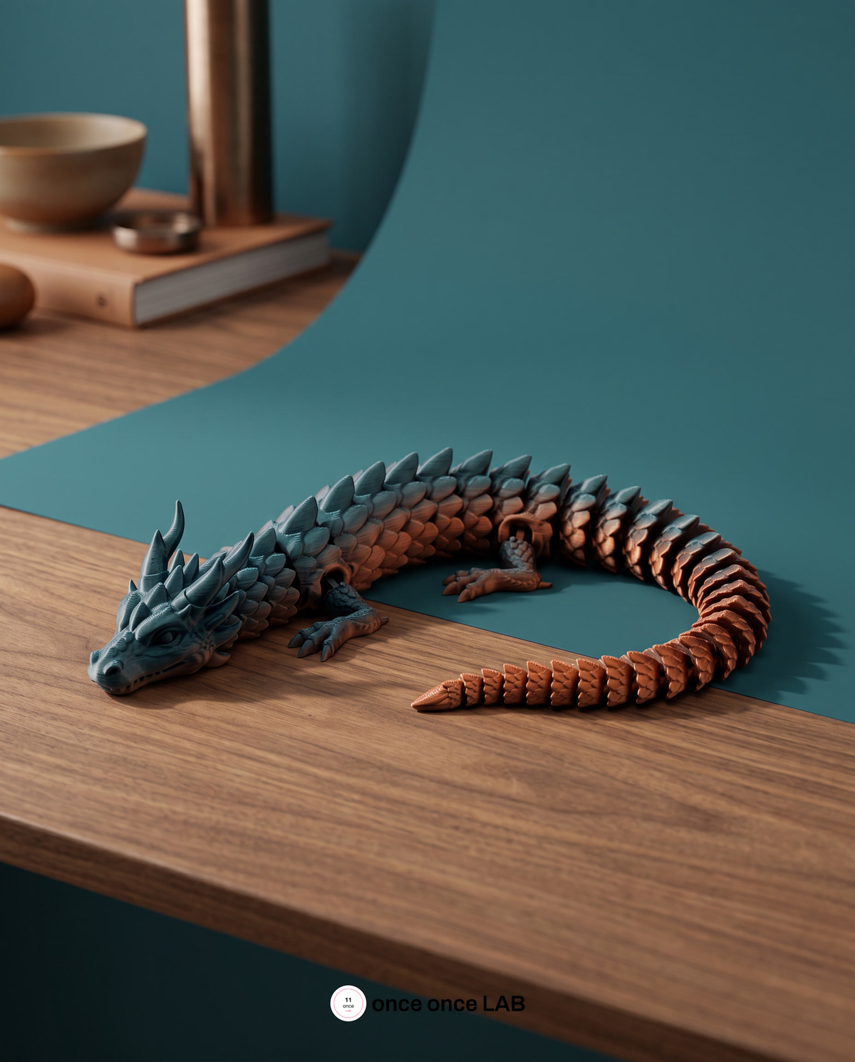 Dragon Articulado Flexible 38 cm Antiestres Coleccionable — vista 5 | once once LAB