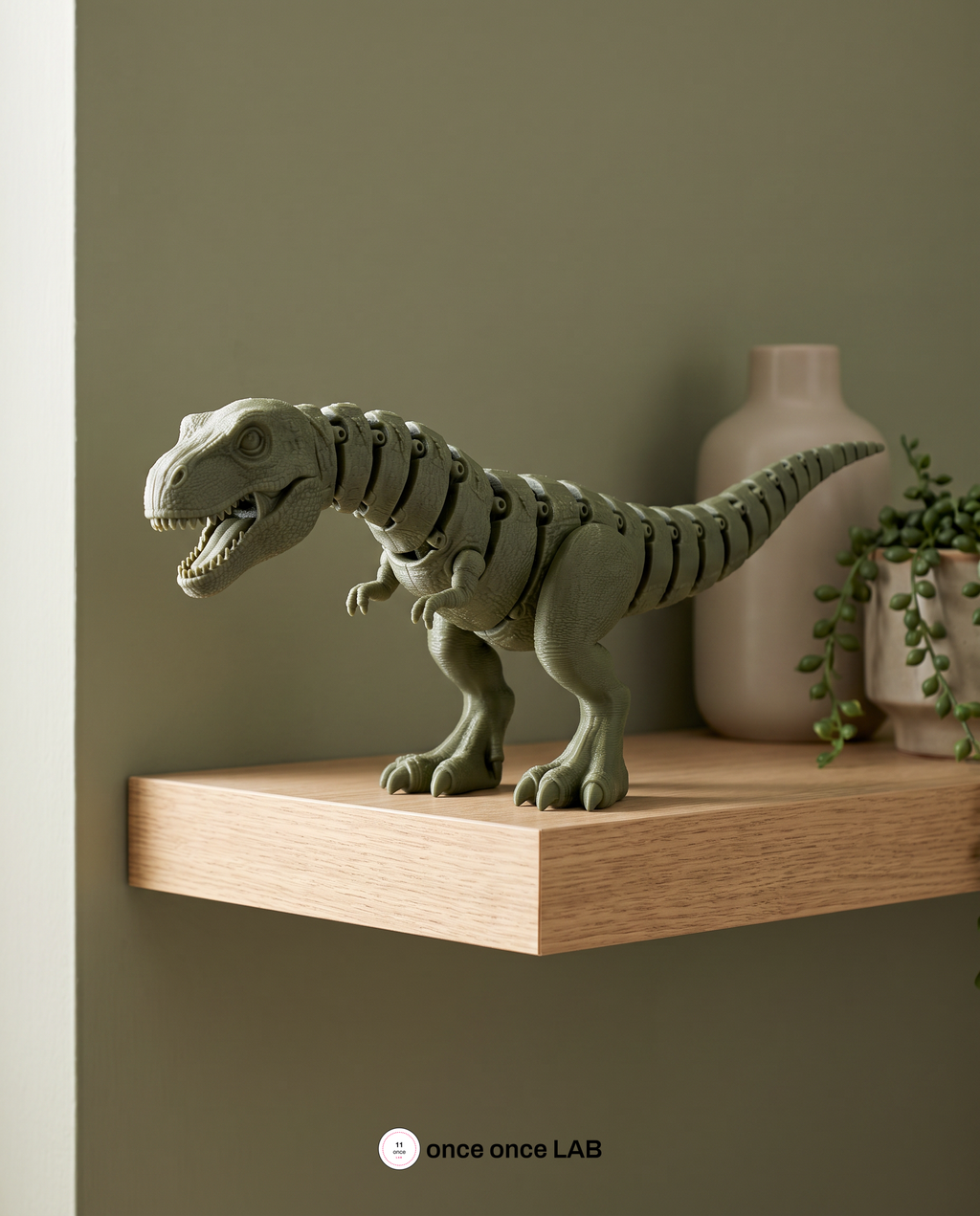 T-Rex Articulado Flexible 24 cm Antiestres Coleccionable — vista 5 | once once LAB