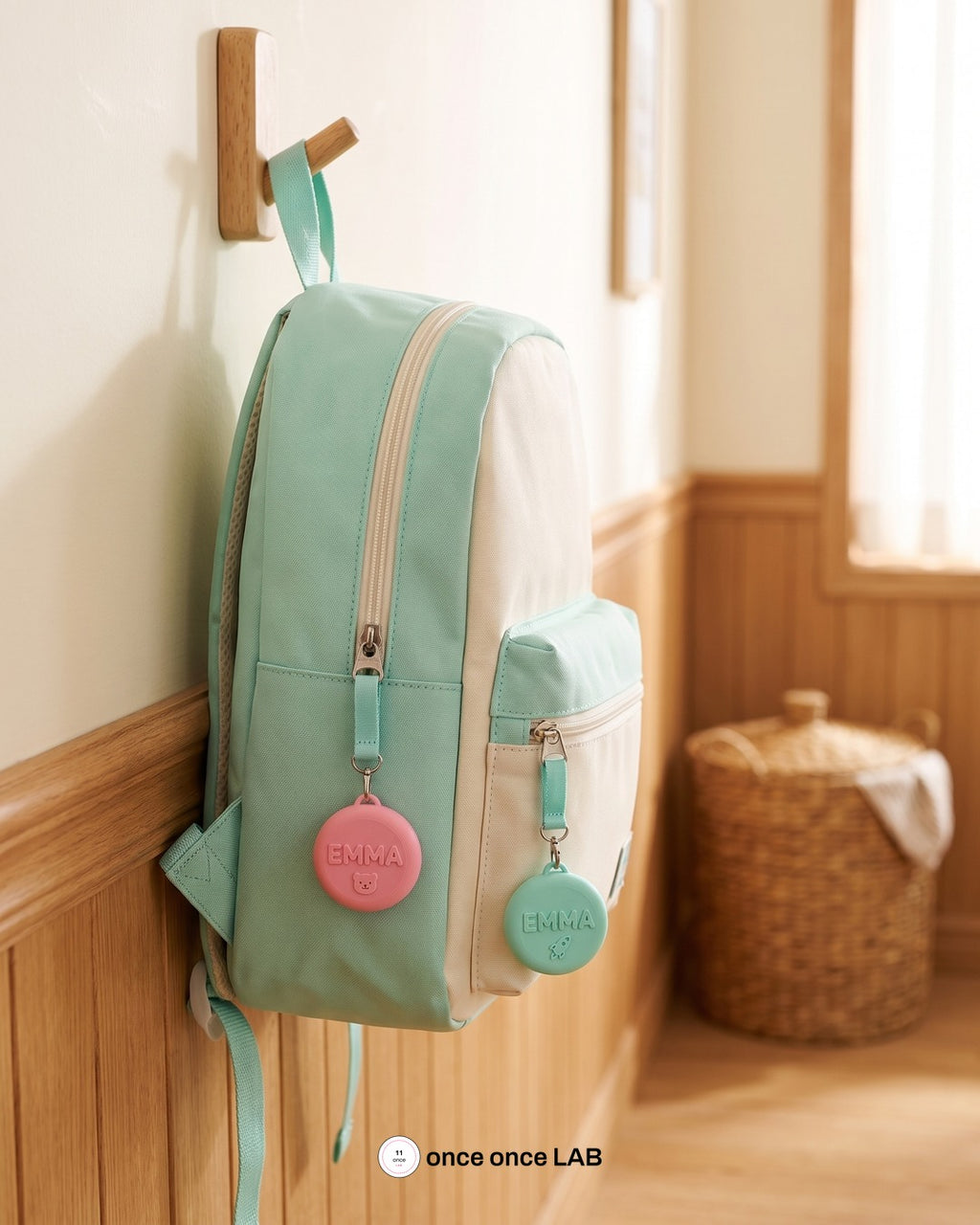 Tags con nombre para mochila (set 2) — vista 4 | once once LAB