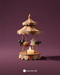 Carrusel de Feria Retro de Halloween — Portavela LED Vintage — once once LAB