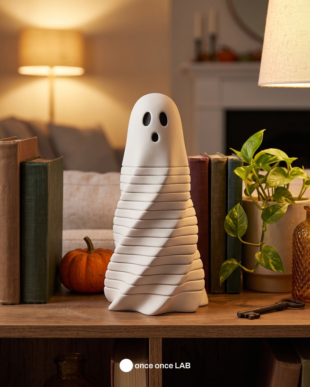 Fantasma Espiral — Figura Escultórica Decorativa de Halloween — once once LAB