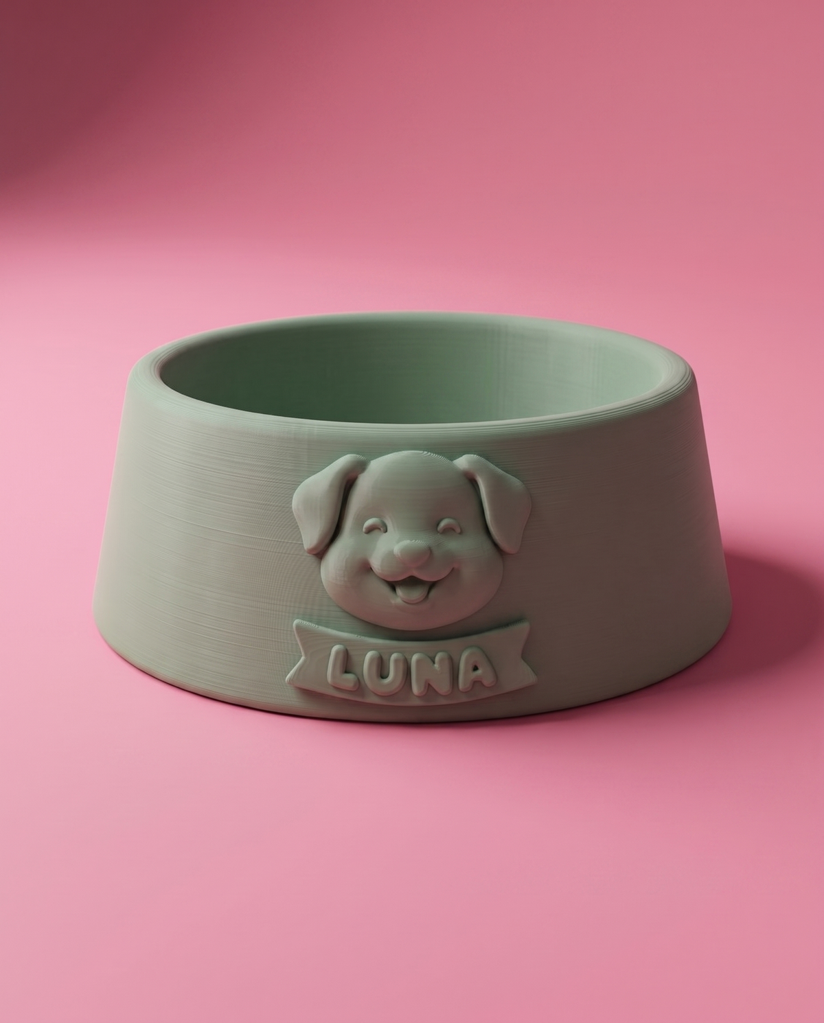 Tazón para Perro Personalizado — Carita Kawaii + Nombre — vista 2 | once once LAB
