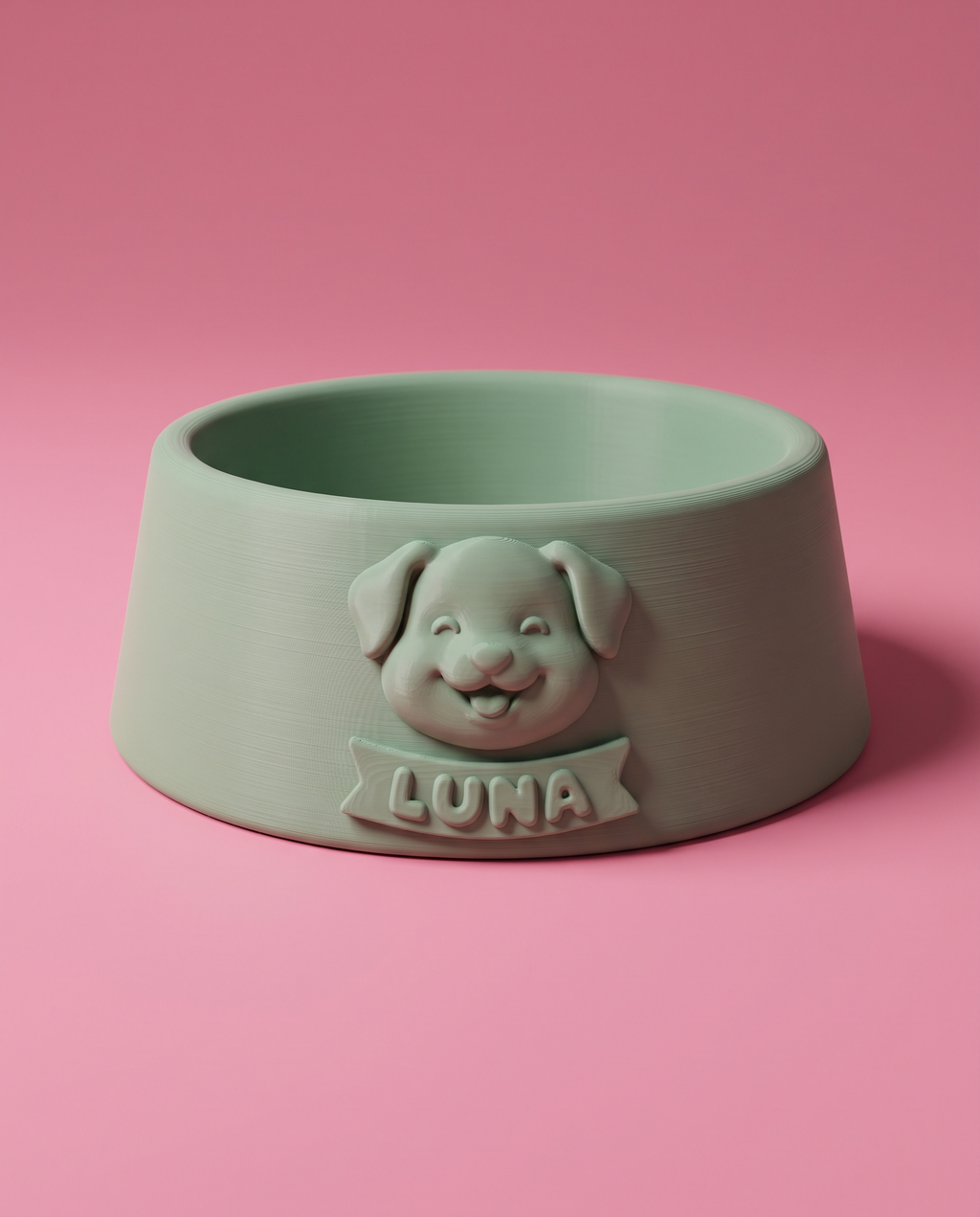 Tazón para Perro Personalizado — Carita Kawaii + Nombre — vista 1 | once once LAB