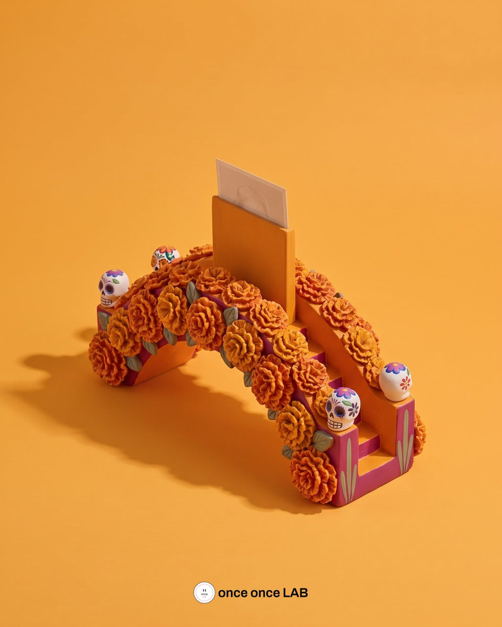 Puente de Cempasúchil — Portarretrato para Ofrenda de Día de Muertos — once once LAB