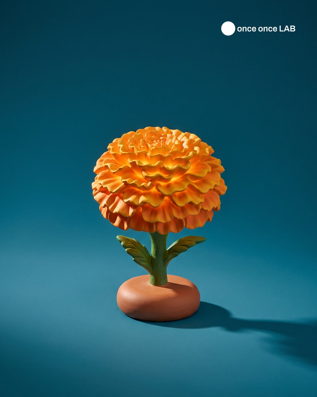 Flor de Cempasúchil Gigante — Lámpara LED para Ofrenda de Día de Muertos — Once Once Lab
