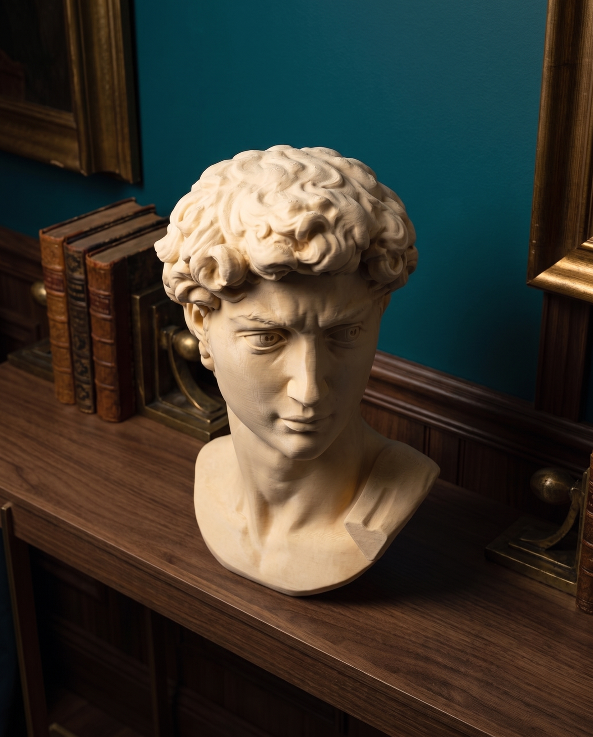 Busto de David — Escultura Decorativa de Diseño — vista 4 | once once LAB