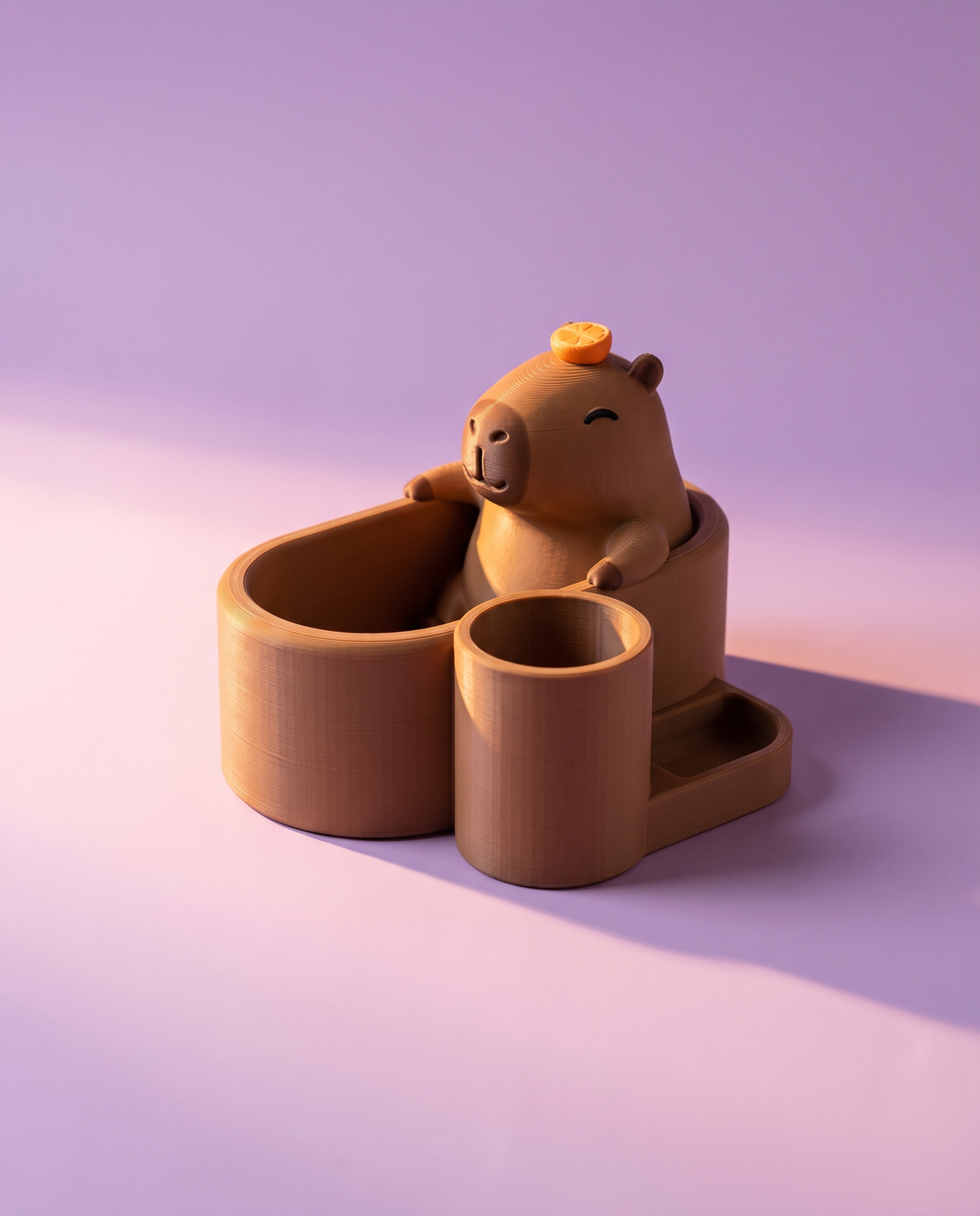 Capibara en Onsen — Organizador de Escritorio Kawaii — once once LAB