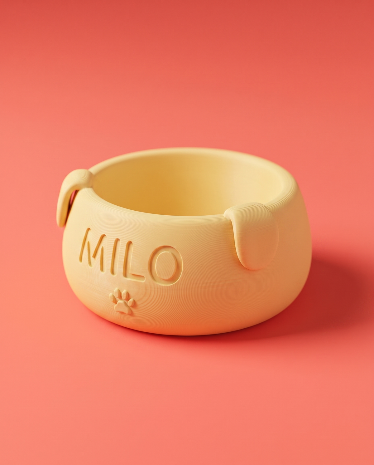 Tazón para Perro Personalizado — Orejitas + Nombre — vista 2 | once once LAB