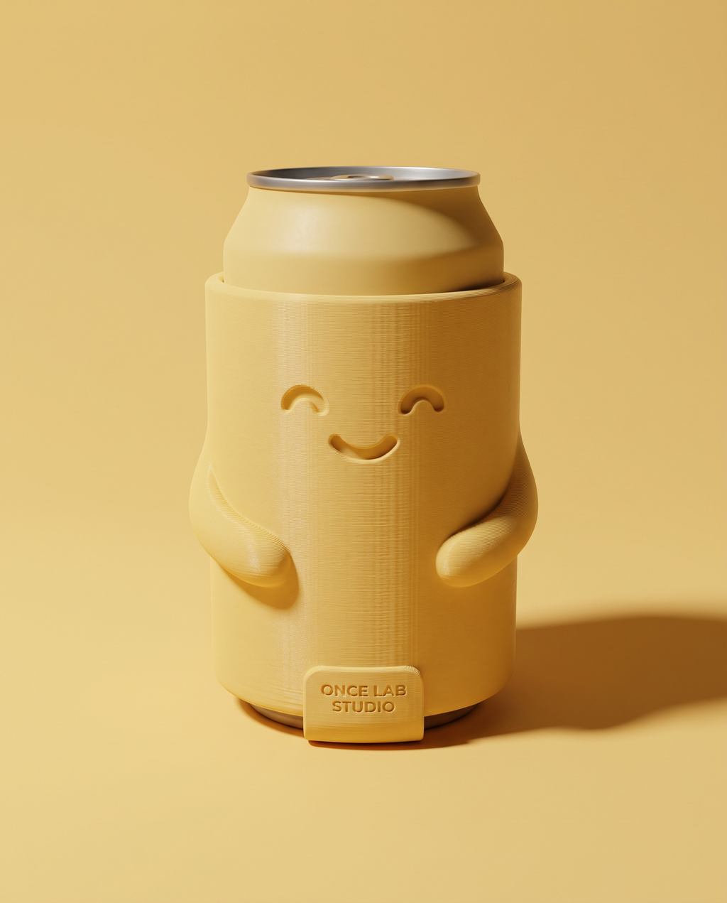 Portalata Abrazo Kawaii — Enfriador de Lata con Carita — once once LAB