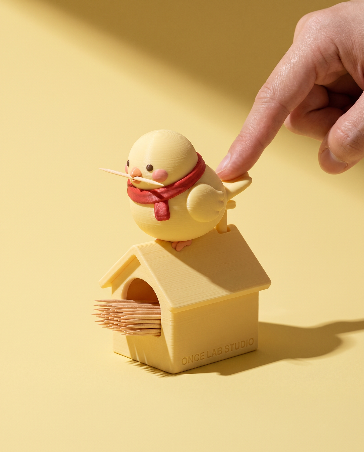 Palillero Pajarito Kawaii — Dispensador de Palillos que te los Ofrece — once once LAB