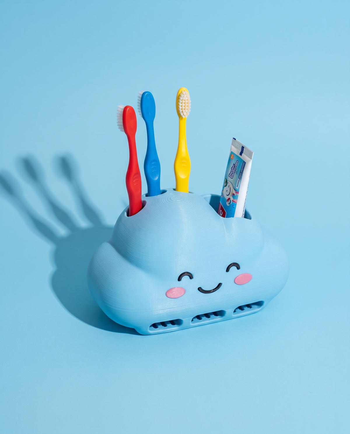 Nube Porta Cepillos de Dientes Kawaii — Organizador de Baño — once once LAB