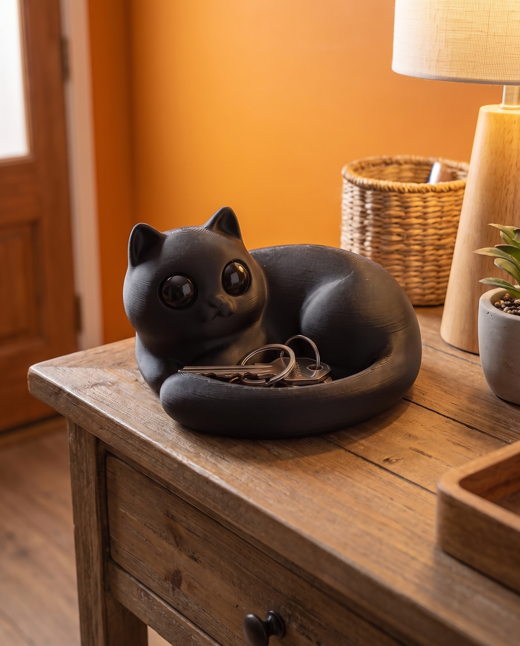 Gato Negro Catch-All — Plato para Llaves y Joyas — vista 4 | once once LAB