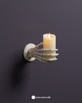 Candelabro de Pared Mano de Esqueleto — Portavela LED de Halloween — once once LAB