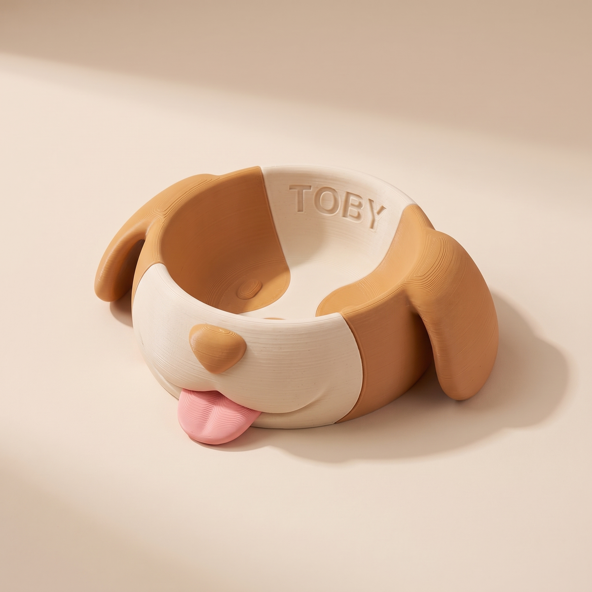 Bowl para Perro Carita con Lengüita — Personalizado con Nombre — otro ángulo | once once LAB