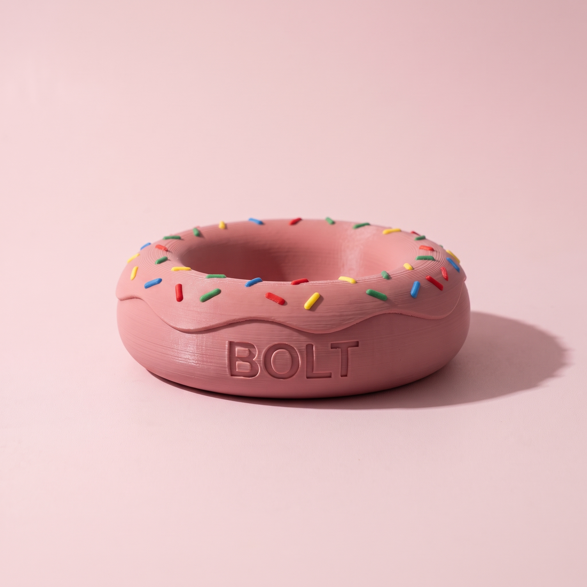 Bowl para Perro Dona con Chispas — Personalizado con Nombre — otro ángulo | once once LAB