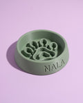Bowl Antivoracidad para Perro con Laberinto de Patitas — Personalizado con Nombre