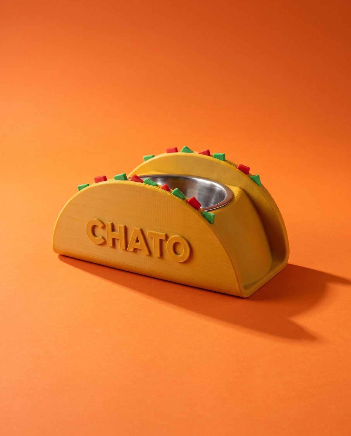 Bowl para Perro en Forma de Taco — Personalizado con Nombre