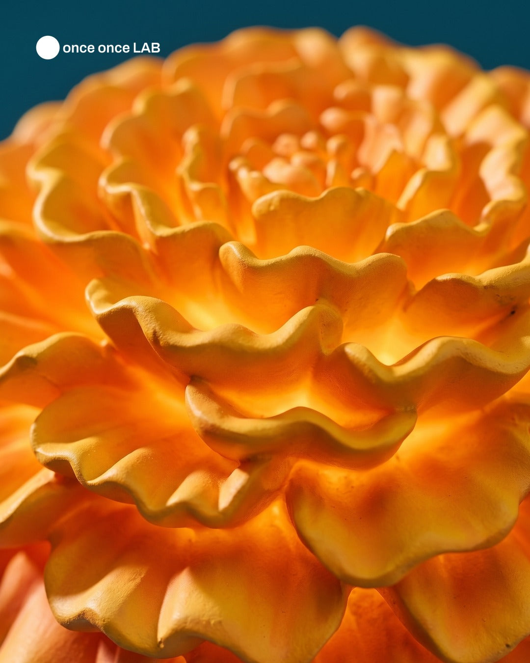 Flor de Cempasúchil Gigante — Lámpara LED para Ofrenda de Día de Muertos — Once Once Lab