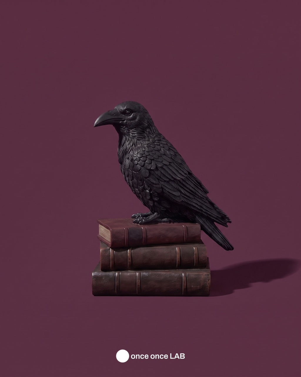 Sujetalibros Cuervo sobre Libros (Par) — Decoración Gótica de Halloween — once once LAB