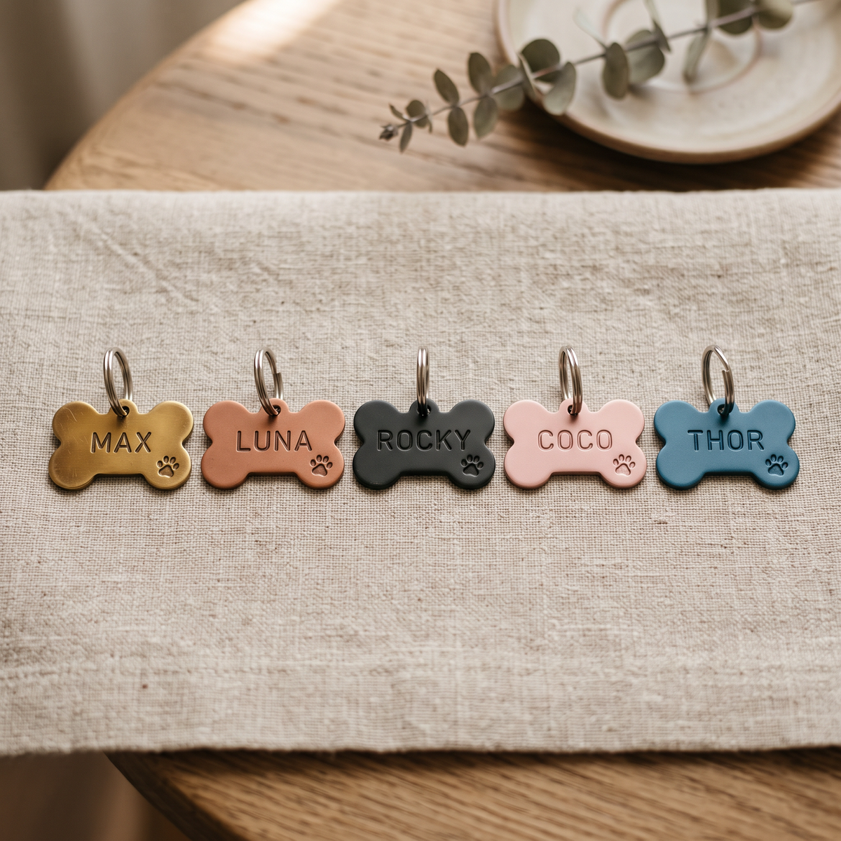 Placa de Identificación para Perro Personalizada con Nombre — vista 5 | once once LAB