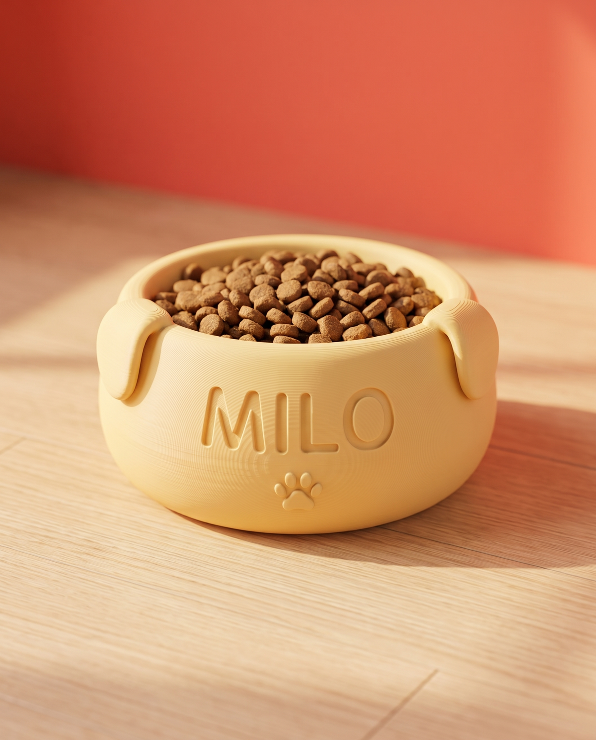 Tazón para Perro Personalizado — Orejitas + Nombre — vista 4 | once once LAB