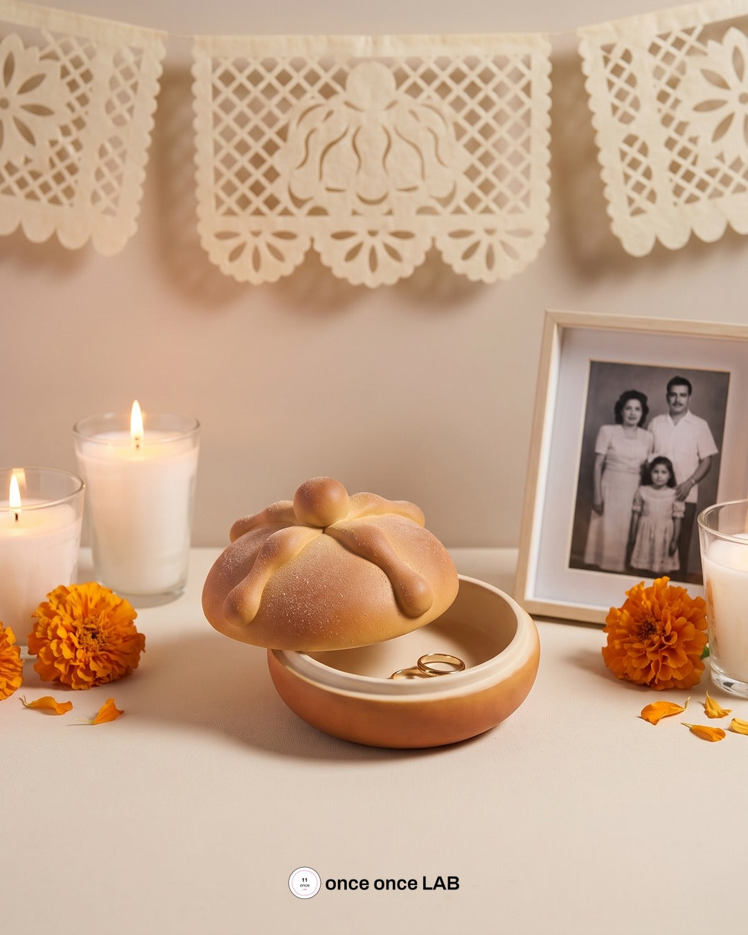 Joyero Pan de Muerto — Cajita Alhajero para Ofrenda Aesthetic — once once LAB