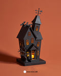 Casa Embrujada Portavela LED — Linterna Gótica de Halloween — once once LAB