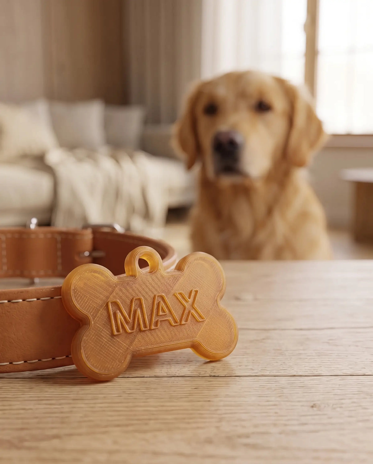 Placa de Identificación para Perro Personalizada con Nombre — vista 2 | once once LAB