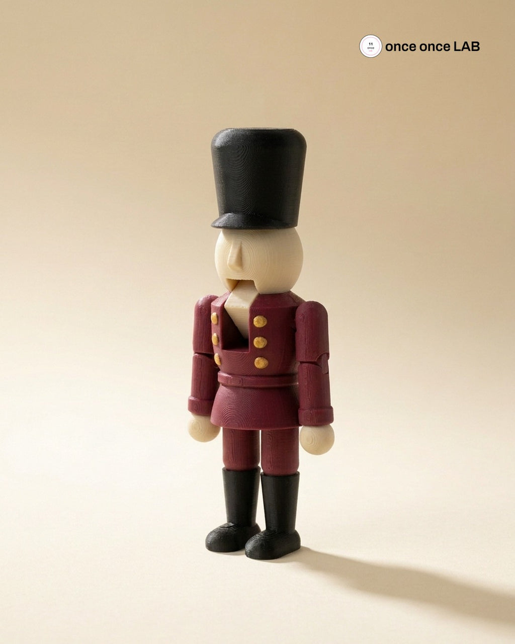 Mini Cascanueces Articulado — Fidget Navideño 10 cm — Once Once Lab