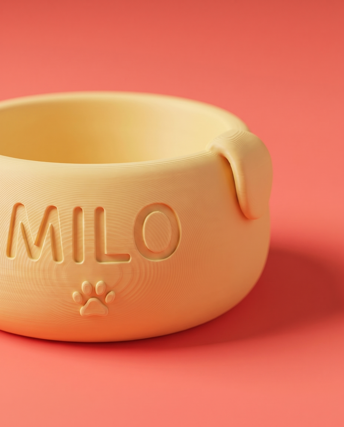 Tazón para Perro Personalizado — Orejitas + Nombre — vista 3 | once once LAB