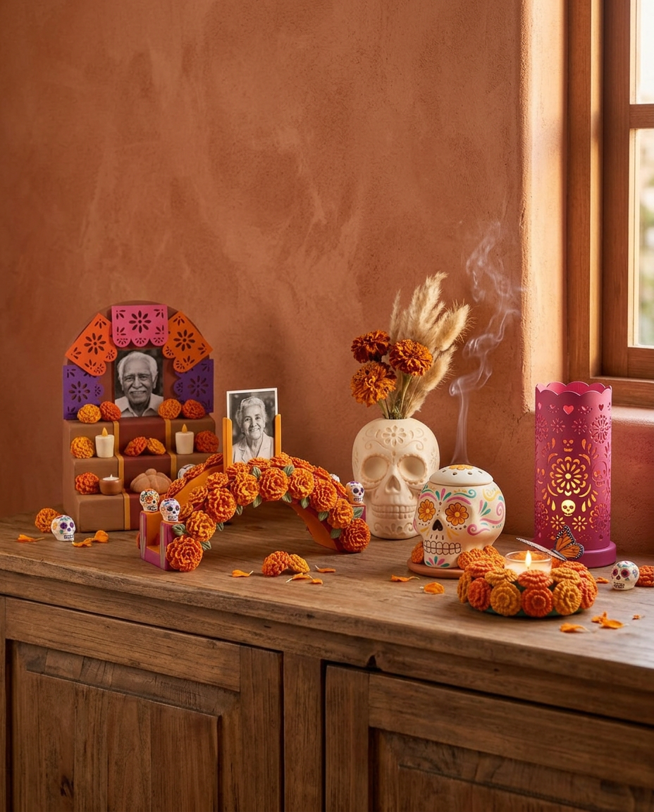 Kit Ofrenda Completa — 6 Piezas para tu Altar de Día de Muertos — once once LAB