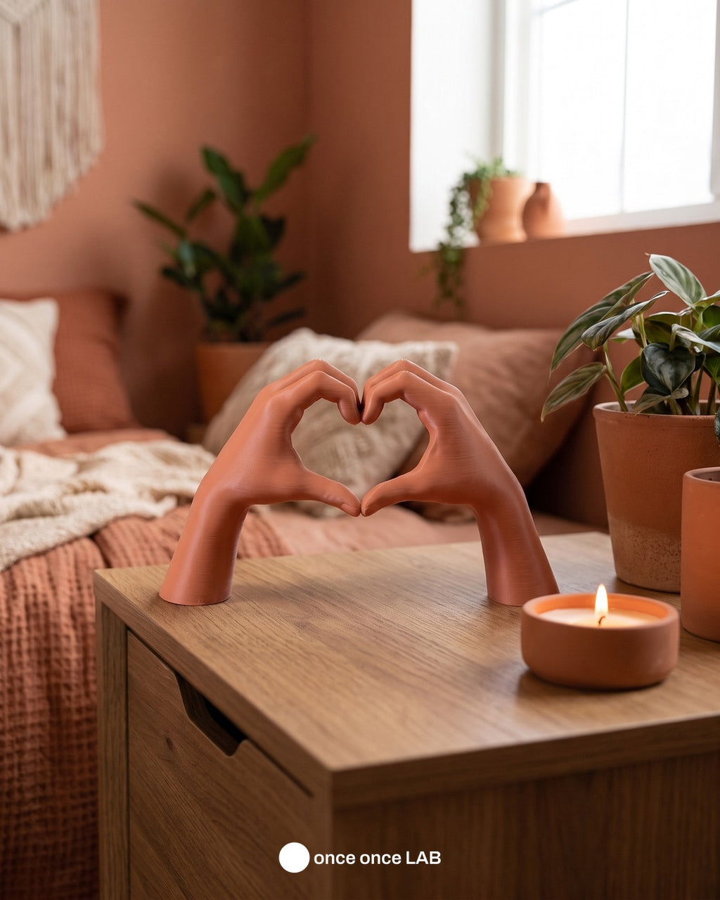 Manos en Corazón, en un espacio decorado