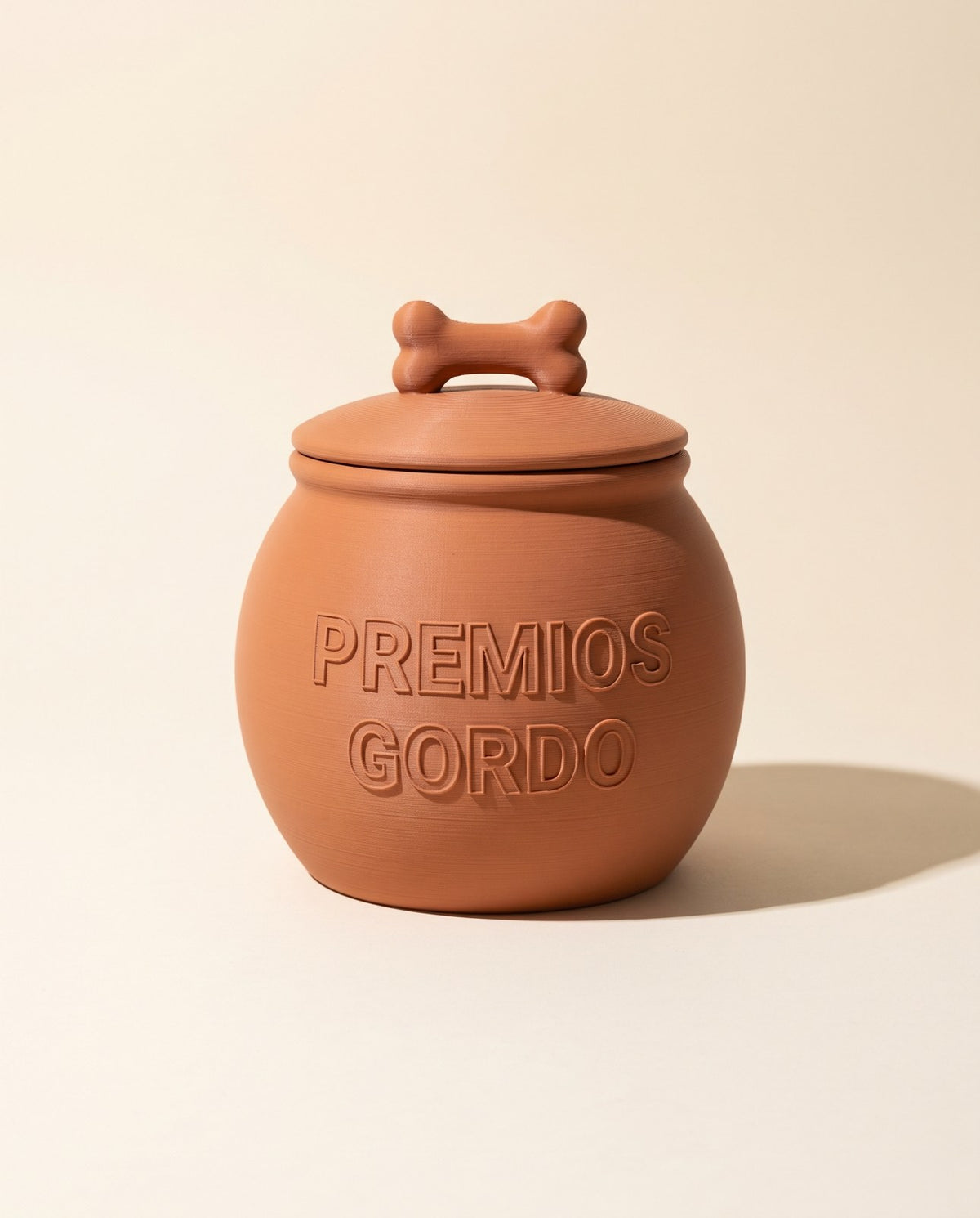 Tarro de Premios para Perro con Tapa de Hueso — Personalizado con Nombre