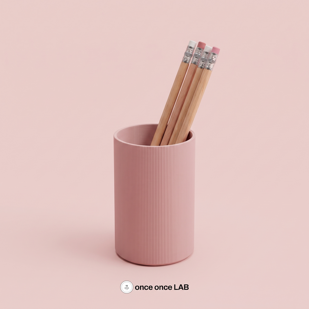 Portalápices de Escritorio Acabado Mate — otro ángulo | once once LAB