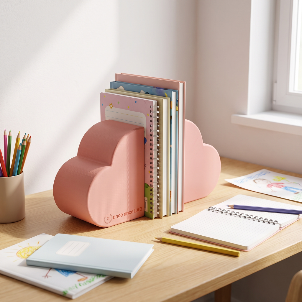 Sujetalibros Nube (Par) Personalizado con Nombre — en uso | once once LAB