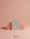 Sujetalibros Nube (Par) Personalizado con Nombre — vista 1 | once once LAB