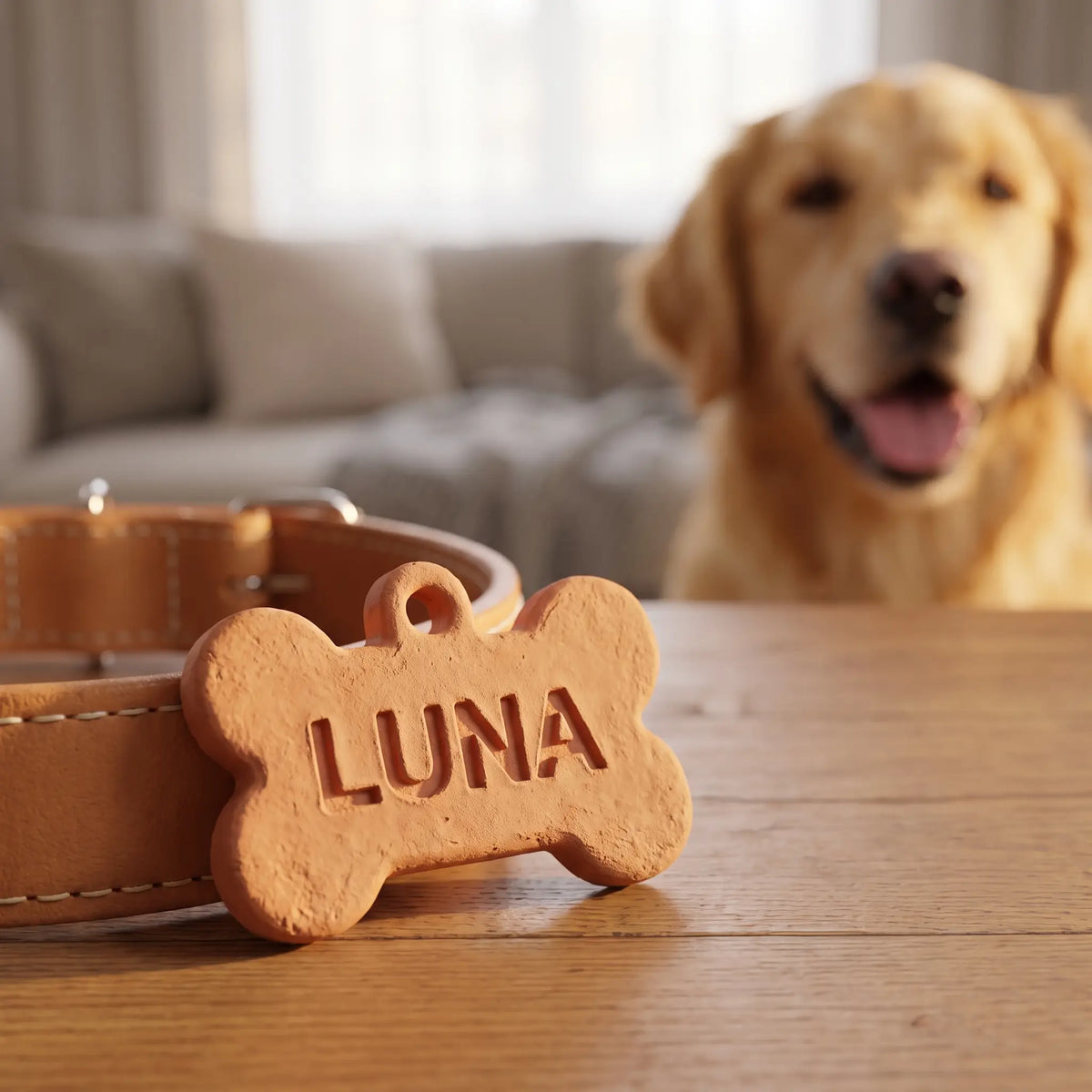 Placa de Identificación para Perro Personalizada con Nombre — vista 4 | once once LAB