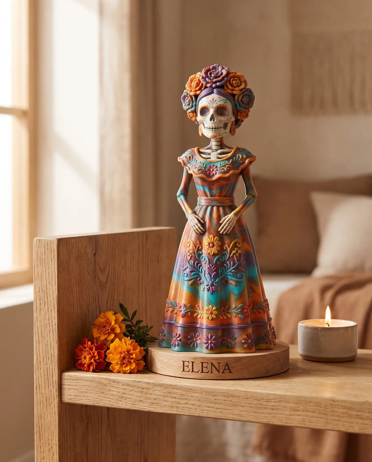 Catrina Personalizada con Nombre 15 cm Día de Muertos — vista 2 | once once LAB