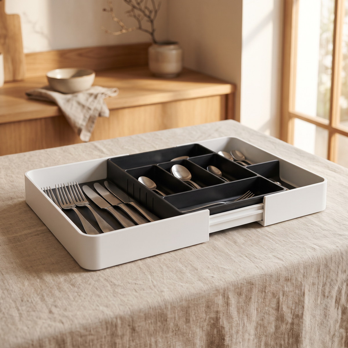 Organizador Cubiertos Expandible Cajon Cocina Ajustable — vista 4 | once once LAB